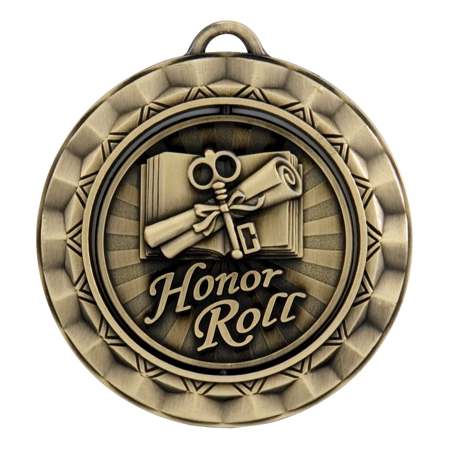 Spinner Honor Roll Medal 2.375" / Gold