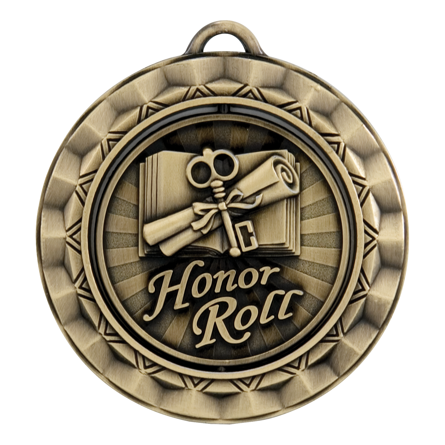 Spinner Honor Roll Medal 2.375" / Gold