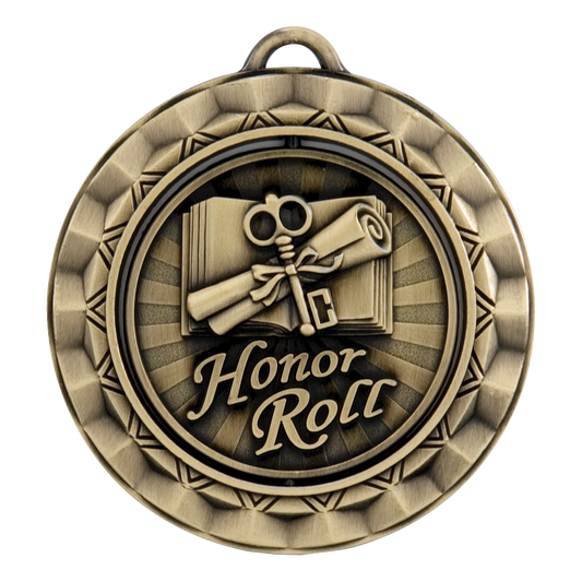 Spinner Honor Roll Medal 2.375" / Gold