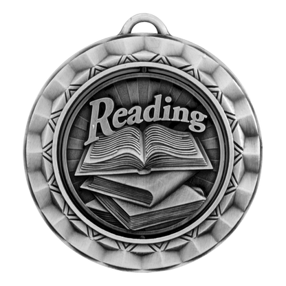 Spinner Reading Medal 2.375" / Silver