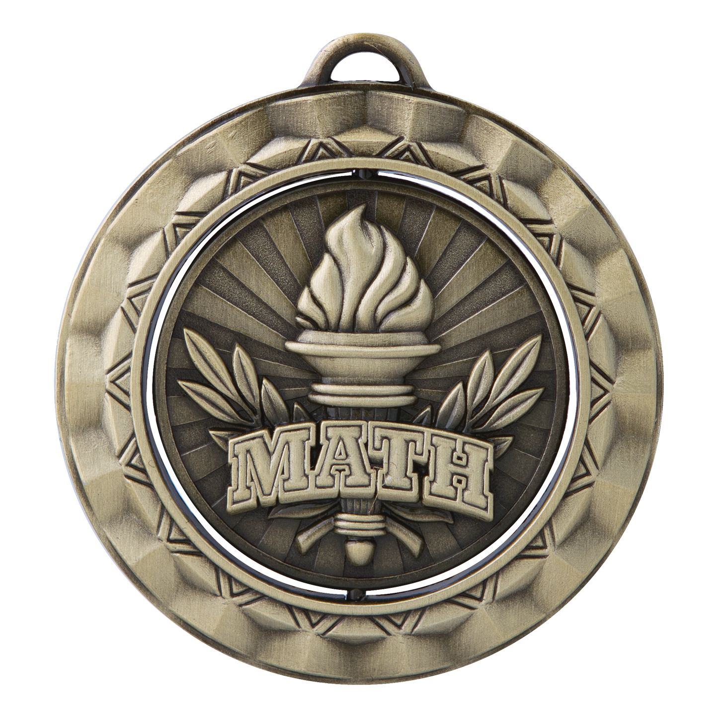 Spinner Math Medal 2.375" / Gold