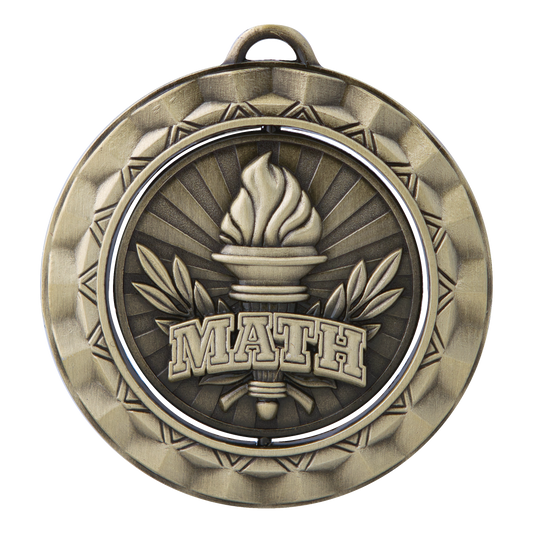 Spinner Math Medal 2.375" / Gold