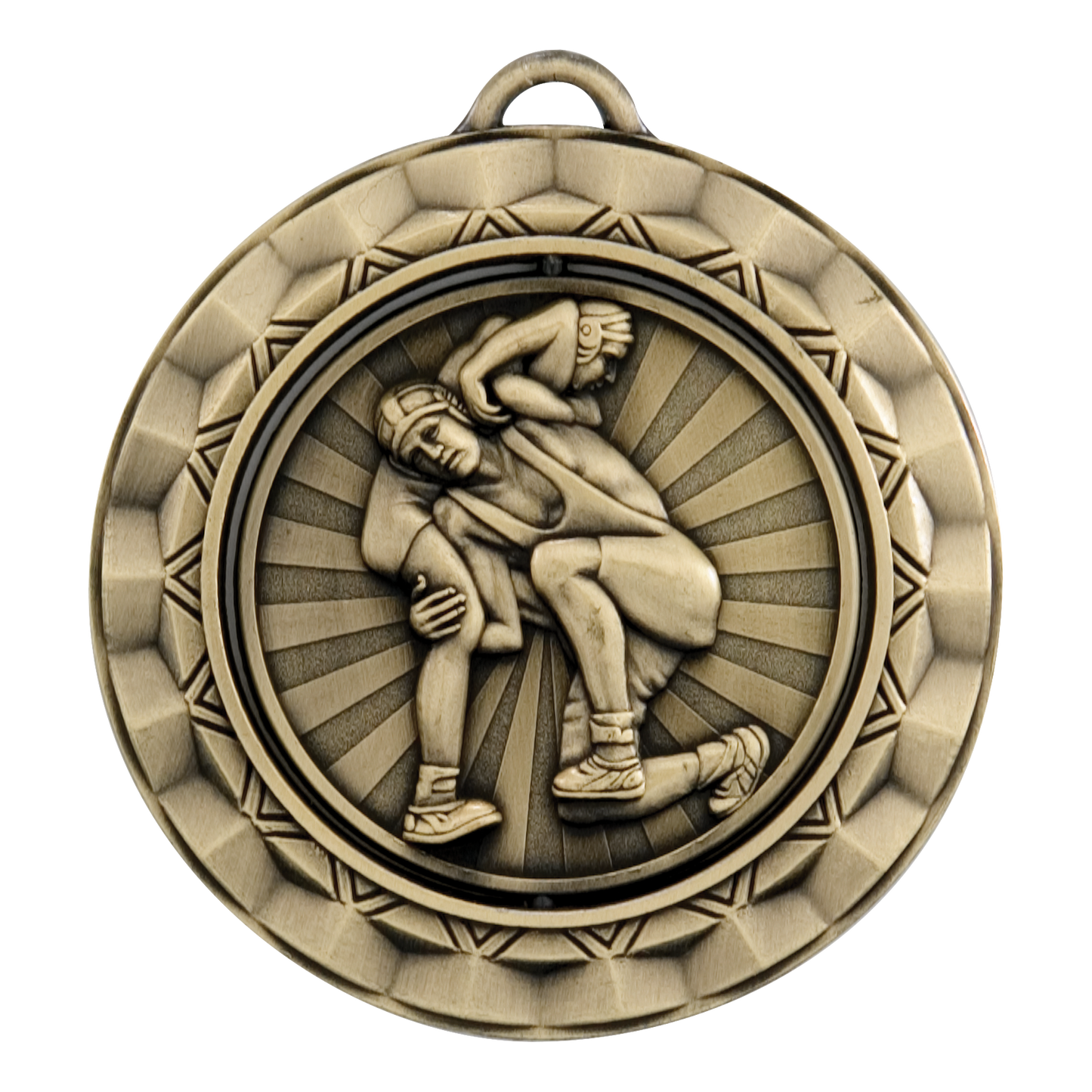 Spinner Wrestling Medal 2.375" / Gold