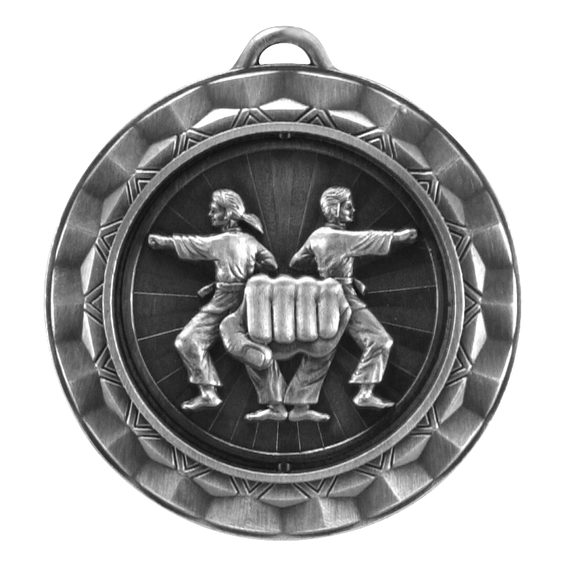 Spinner Martial Arts Medal 2.375" / Silver