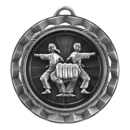 Spinner Martial Arts Medal 2.375" / Silver