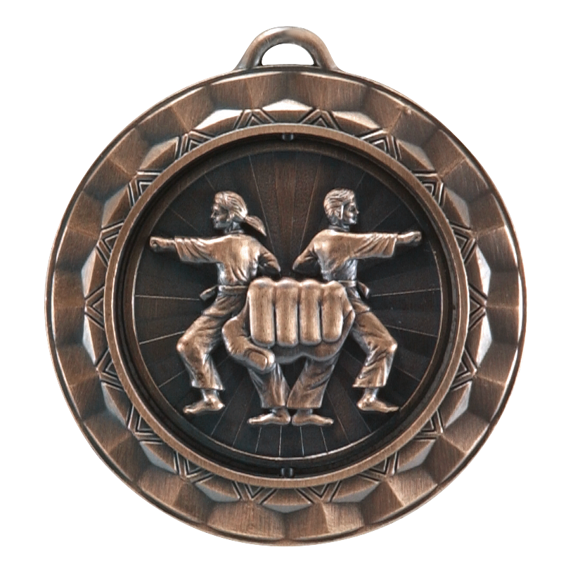 Spinner Martial Arts Medal 2.375" / Bronze (Copper Tone)