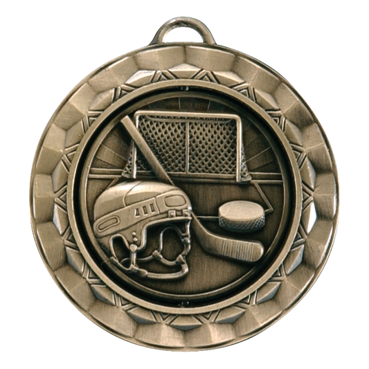 Spinner Hockey Medal 2.375" / Gold