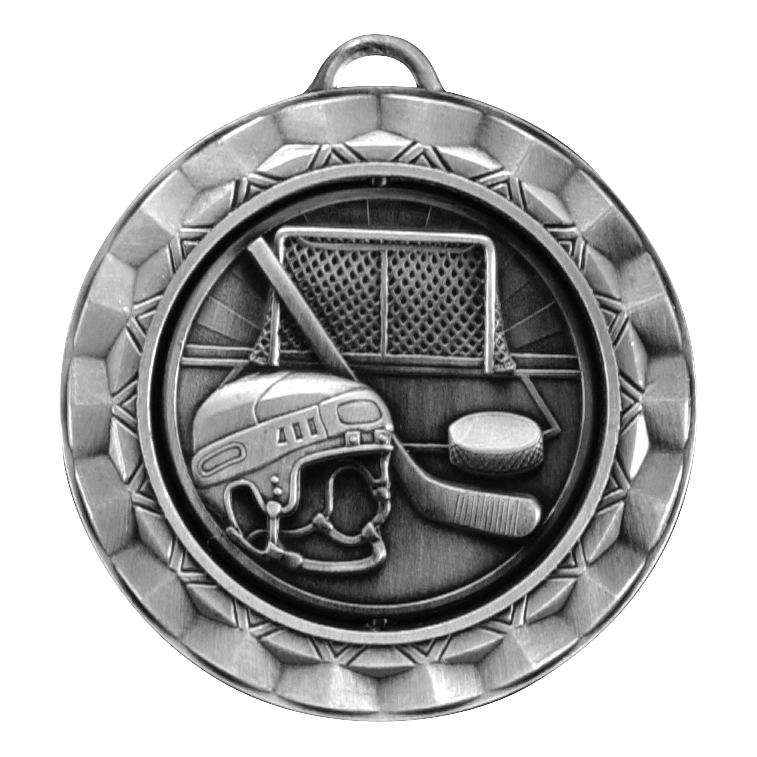 Spinner Hockey Medal 2.375" / Silver