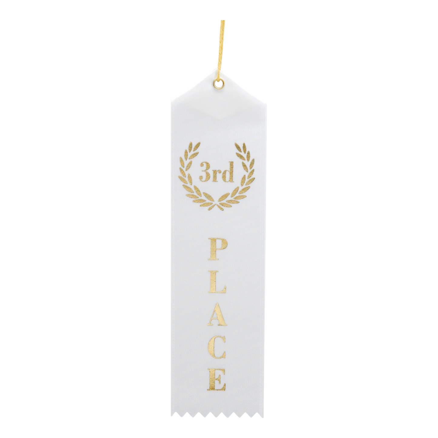 Single Ribbon - 3rd Place 8" / White