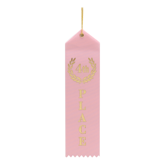 Single Ribbon - 4th Place 8" / Pink