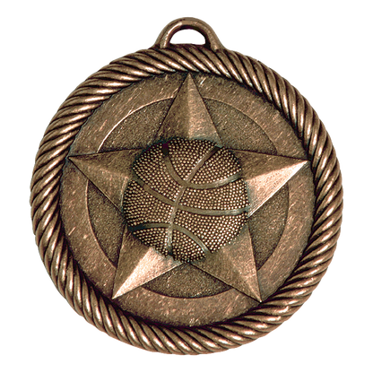 Value Basketball Medal 2" / Bronze (Copper Tone)