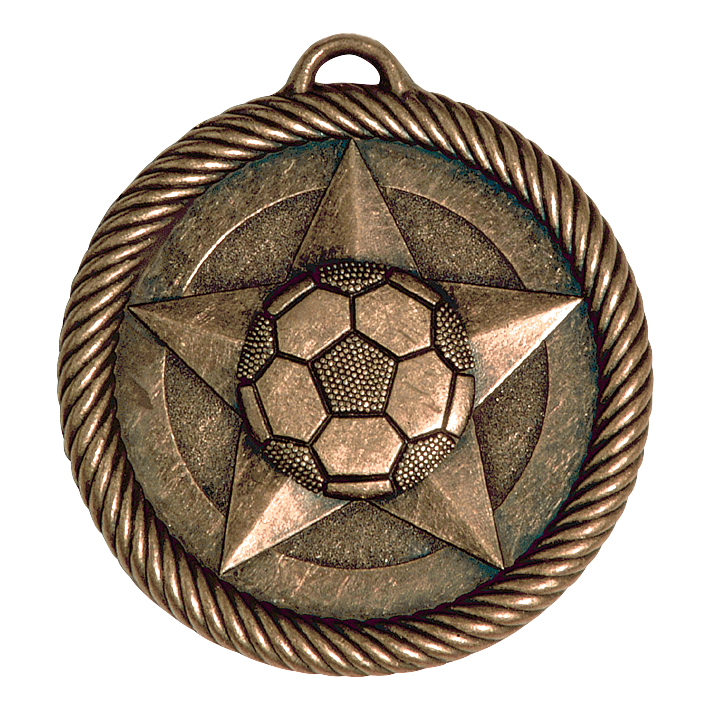 Value Soccer Medal 2" / Bronze (Copper Tone)