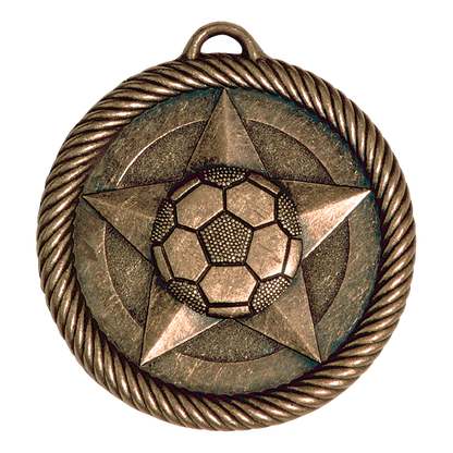 Value Soccer Medal 2" / Bronze (Copper Tone)