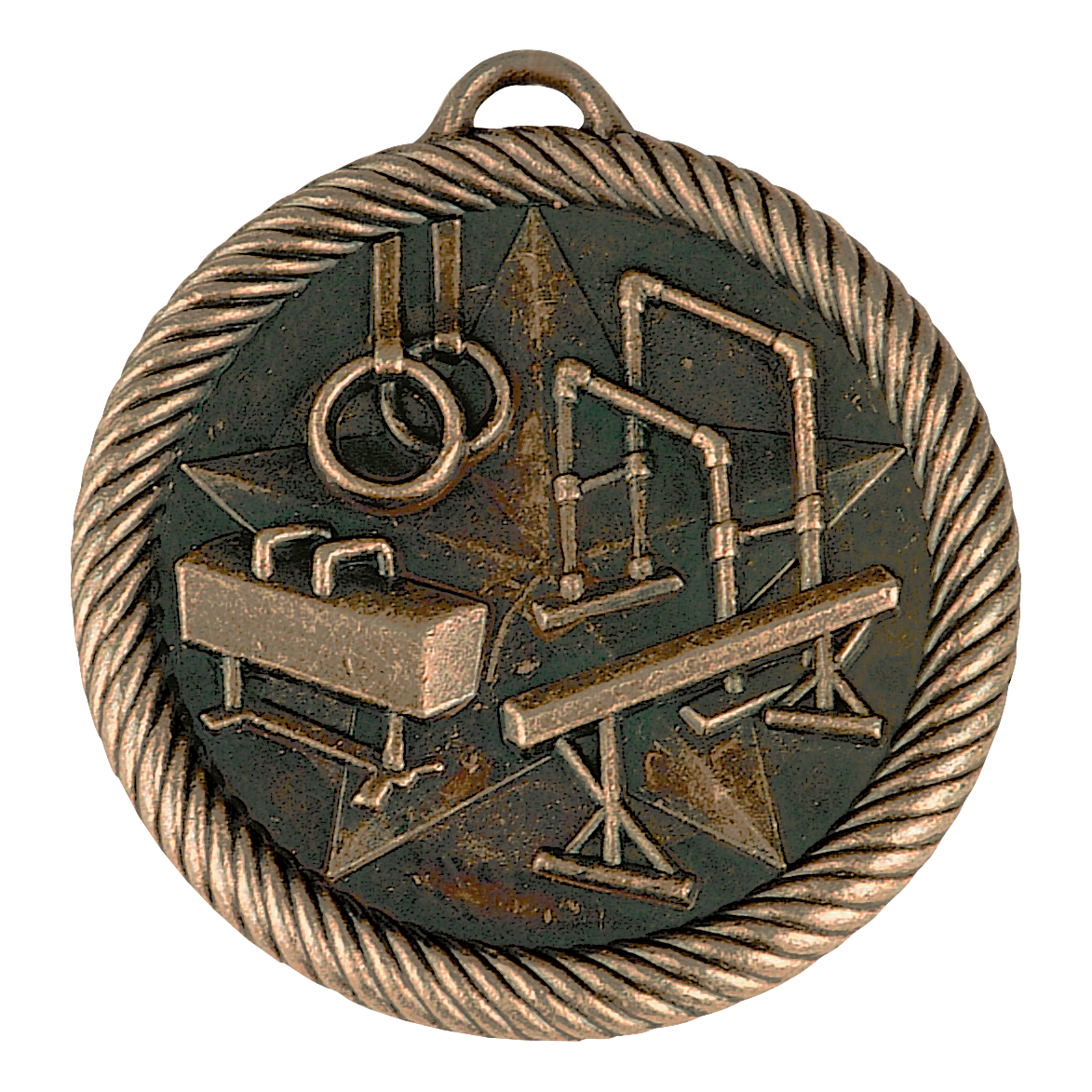 Value Gymnastics Medal 2" / Bronze (Copper Tone)