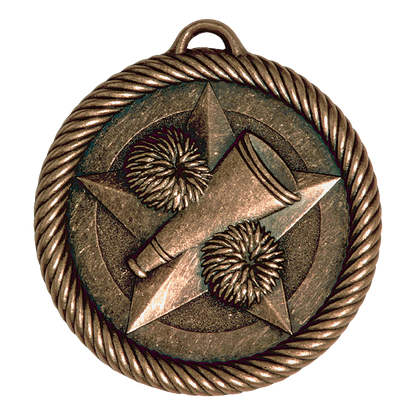 Value Cheerleader Medal 2" / Bronze (Copper Tone)