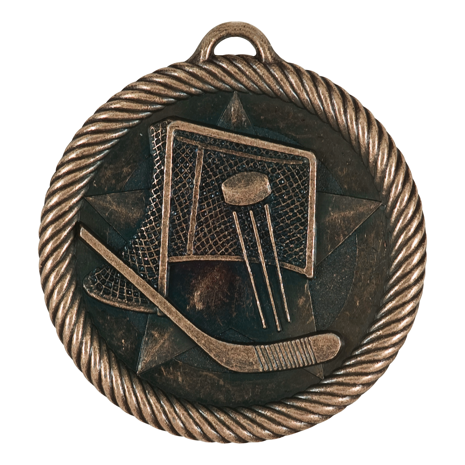 Value Ice Hockey Medal 2" / Bronze (Copper Tone)