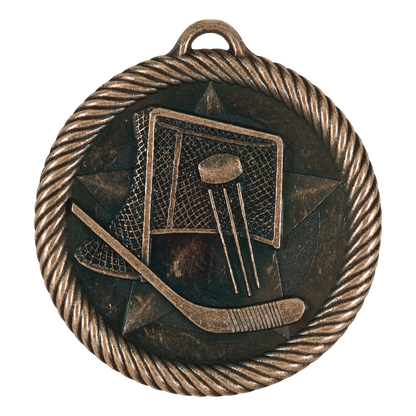 Value Ice Hockey Medal 2" / Bronze (Copper Tone)