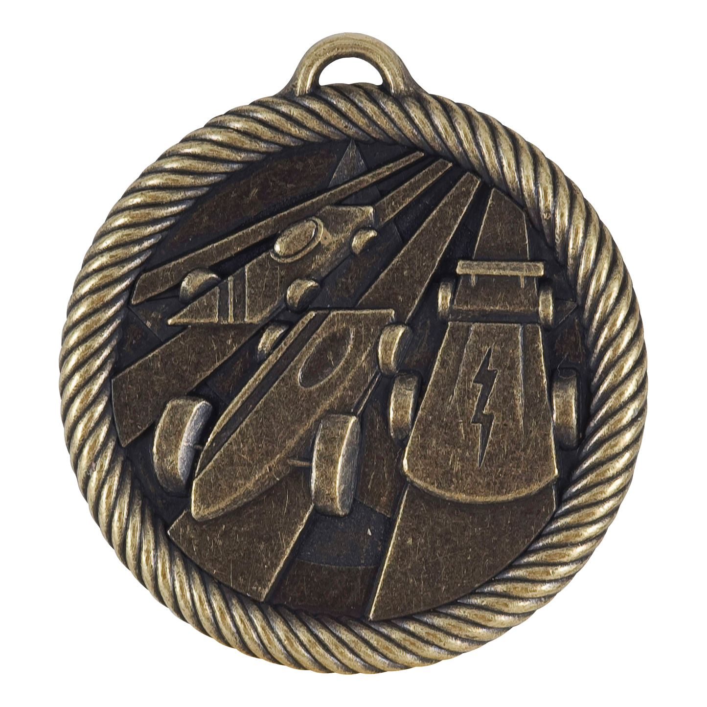 Value Pinewood Derby Medal 2" / Gold