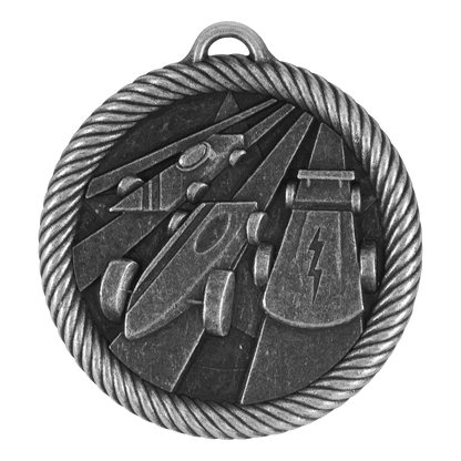 Value Pinewood Derby Medal 2" / Silver