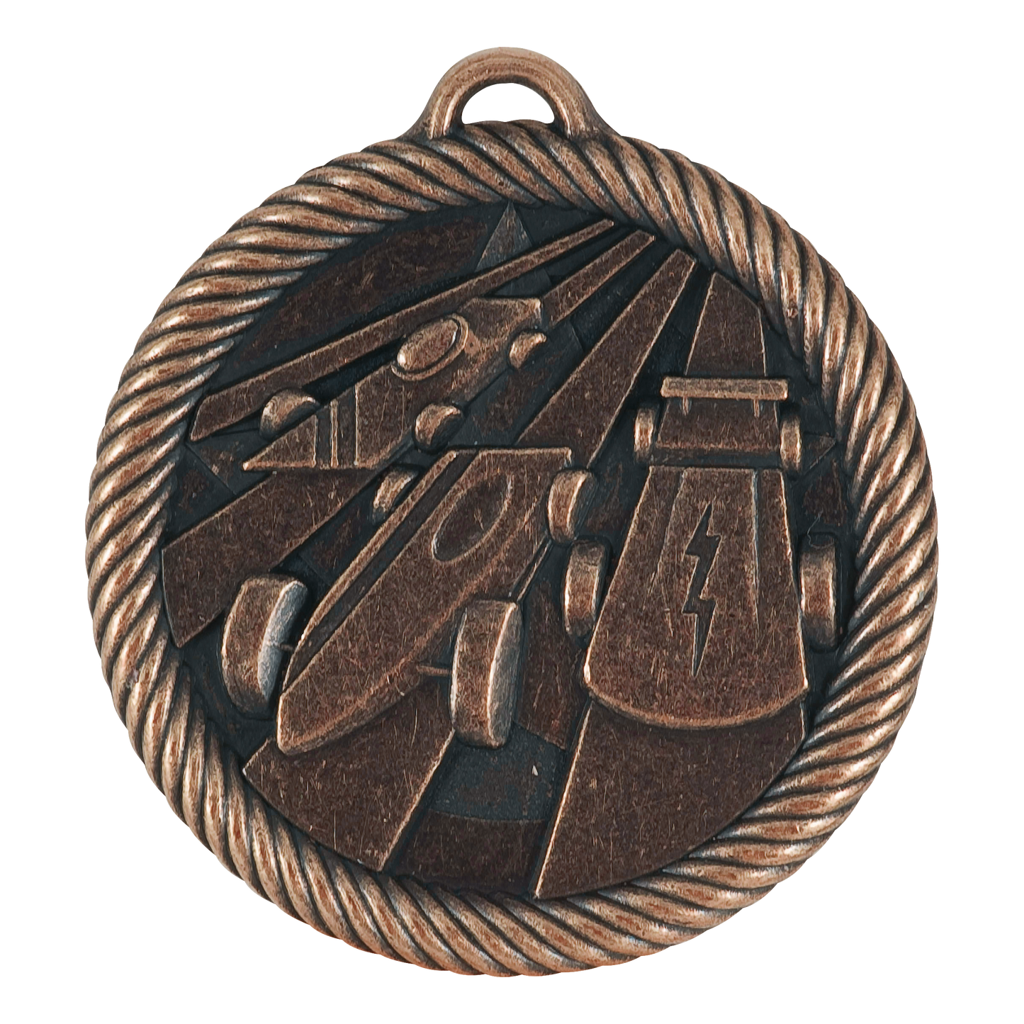 Value Pinewood Derby Medal 2" / Bronze (Copper Tone)