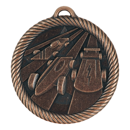 Value Pinewood Derby Medal 2" / Bronze (Copper Tone)