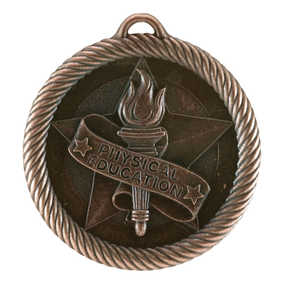 Value Physical Education Medal 2" / Bronze (Copper Tone)