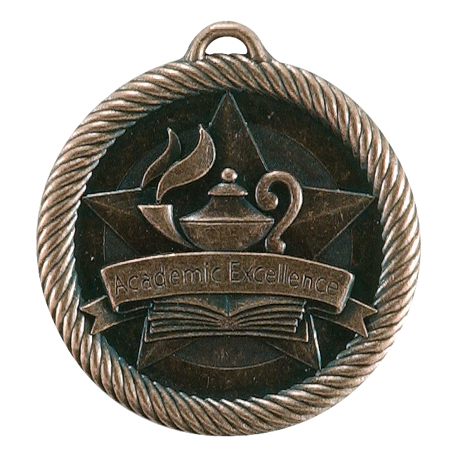 Value Academic Excellence Medal 2" / Bronze (Copper Tone)