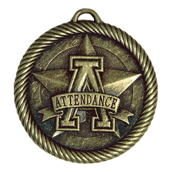 Value Attendance Medal 2" / Gold
