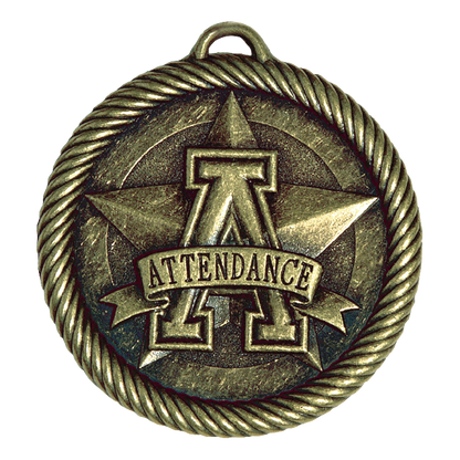 Value Attendance Medal 2" / Gold