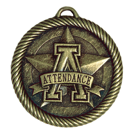 Value Attendance Medal 2" / Gold