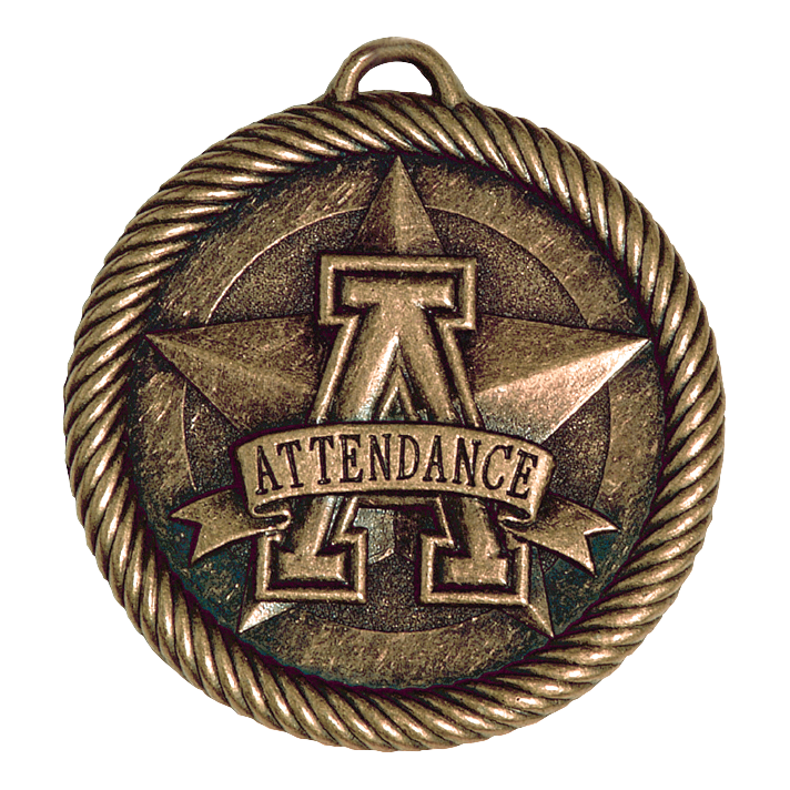 Value Attendance Medal 2" / Bronze (Copper Tone)
