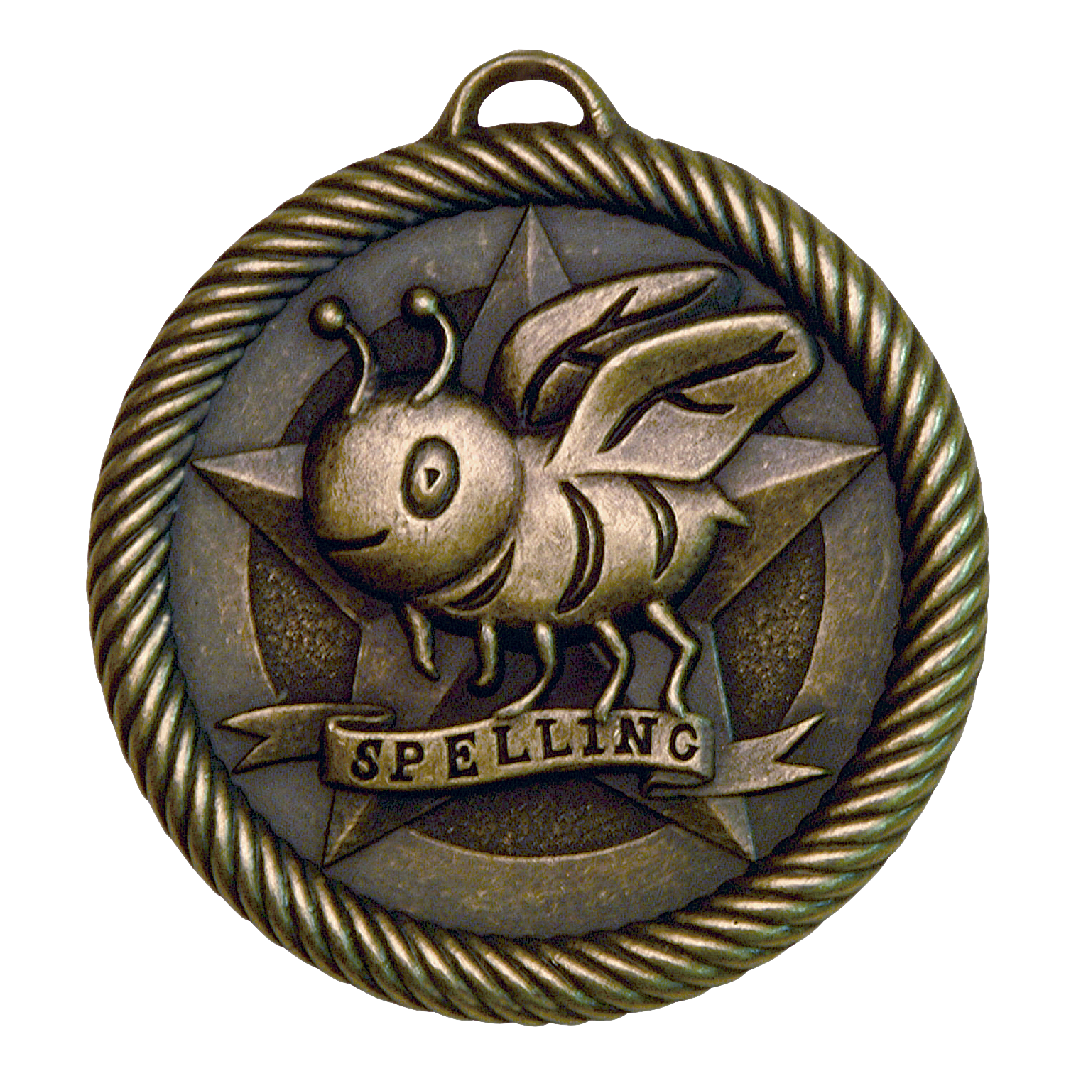 Value Spelling Bee Medal 2" / Gold