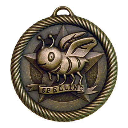 Value Spelling Bee Medal 2" / Gold