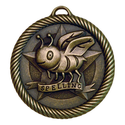 Value Spelling Bee Medal 2" / Gold