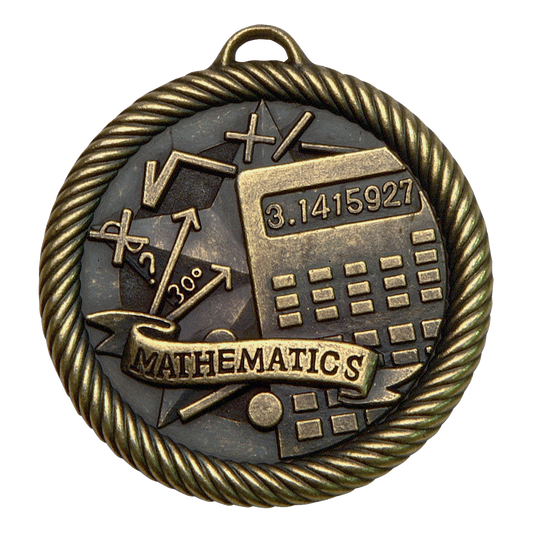Value Mathmatics Medal 2" / Gold