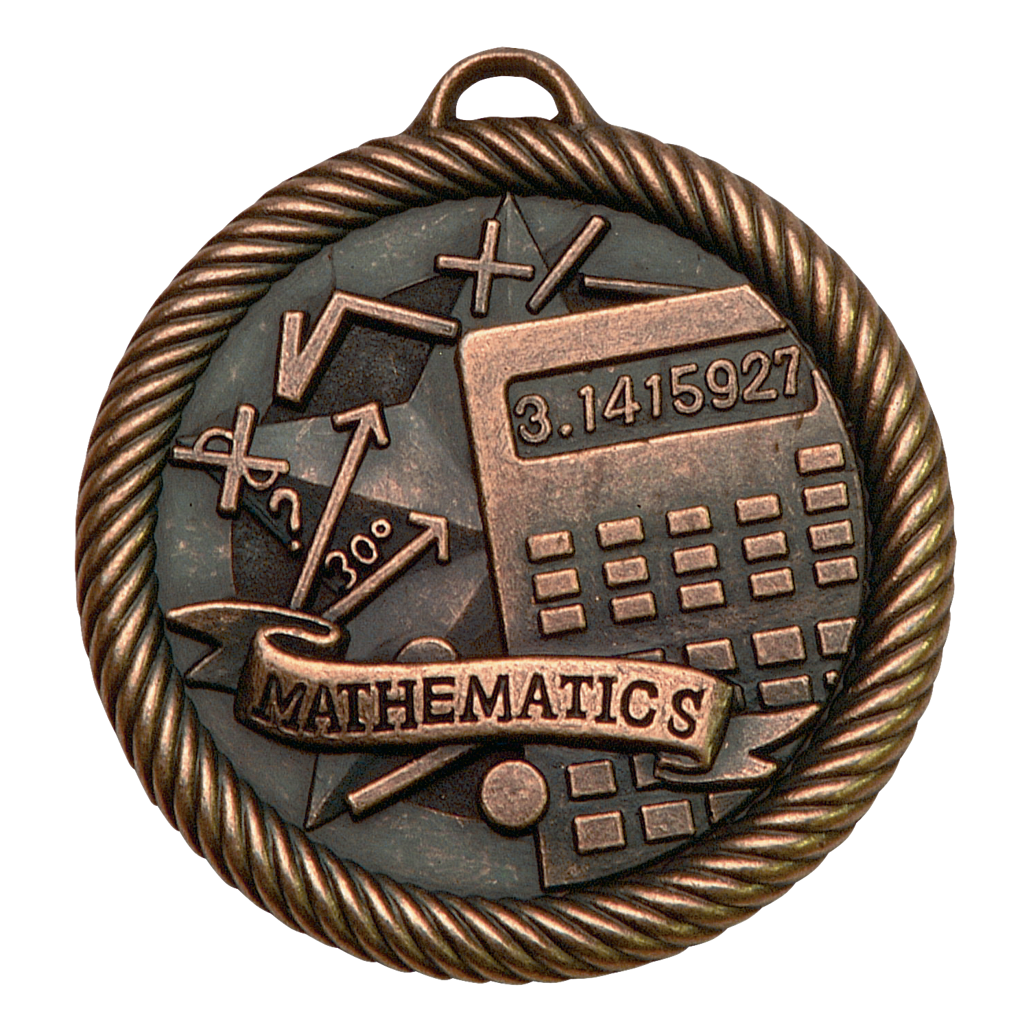 Value Mathmatics Medal 2" / Bronze (Copper Tone)