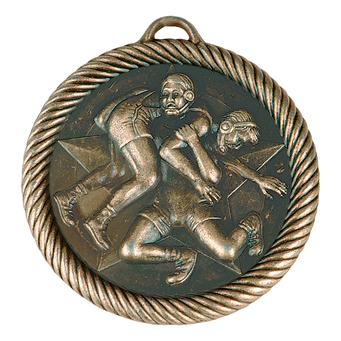Value Wrestling Medal 2" / Bronze (Copper Tone)