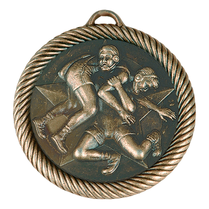 Value Wrestling Medal 2" / Bronze (Copper Tone)