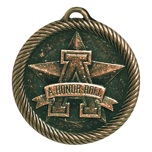 Value A Honor Roll Medal 2" / Bronze (Copper Tone)