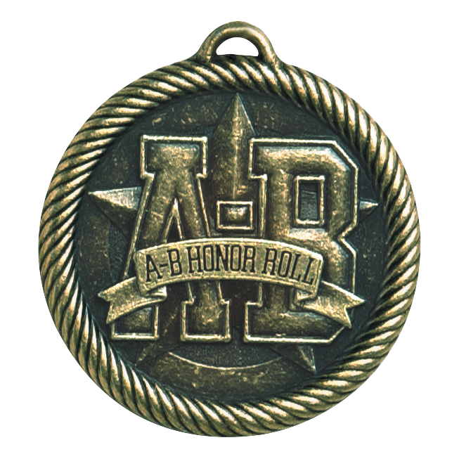 Value A/B Honor Roll Medal 2" / Gold