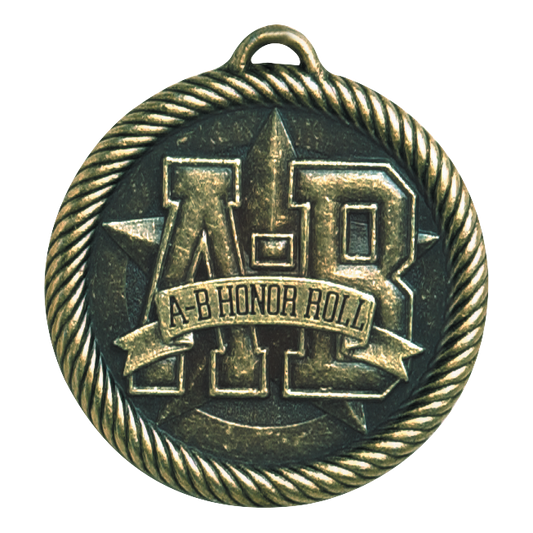 Value A/B Honor Roll Medal 2" / Gold