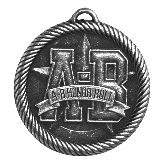 Value A/B Honor Roll Medal 2" / Silver