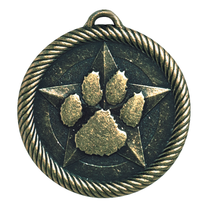 Value Paw Print Medal 2" / Gold