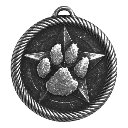 Value Paw Print Medal 2" / Silver