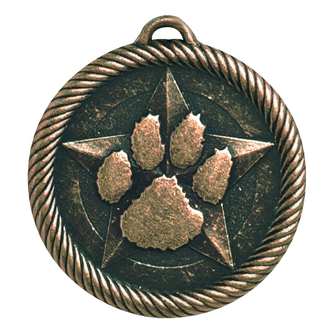 Value Paw Print Medal 2" / Bronze (Copper Tone)