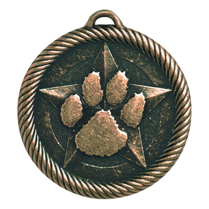Value Paw Print Medal 2" / Bronze (Copper Tone)