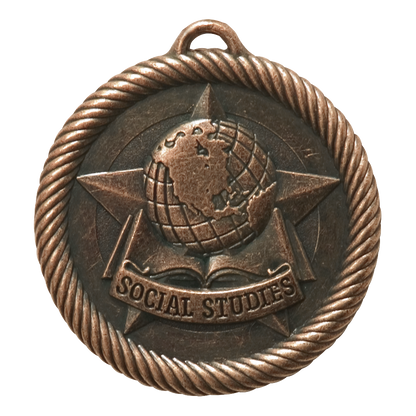 Value Social Studies Medal 2" / Bronze (Copper Tone)