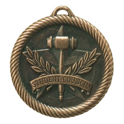 Value Student Council Medal 2" / Bronze (Copper Tone)