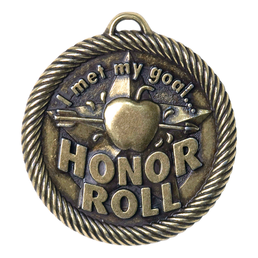 Value Met My Goal Honor Roll Medal 2" / Gold