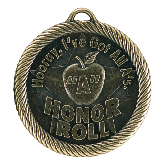 Value A Honor Roll (Apple) Medal 2" / Gold